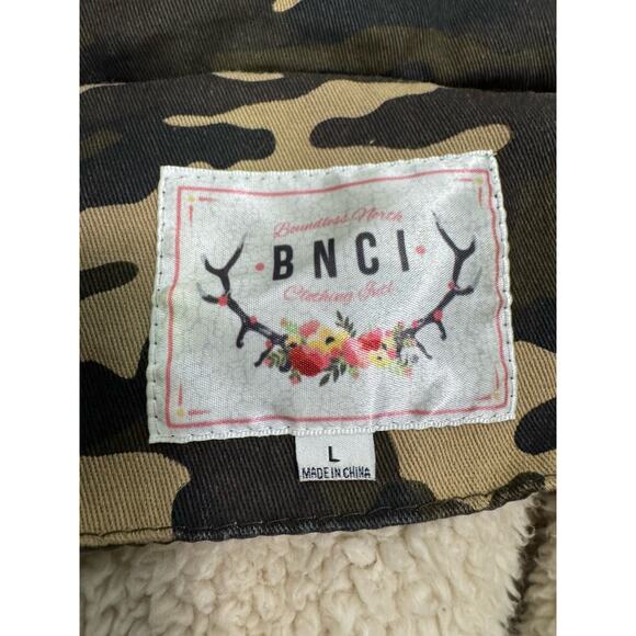 BNCI Boundless North Camouflage Camo Fur Trim Winter Parka Coat Jacket Large - Picture 5 of 8